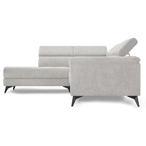 Furnhouse chaise longue bank links Betis - Grijs - Stof - 95x290x90