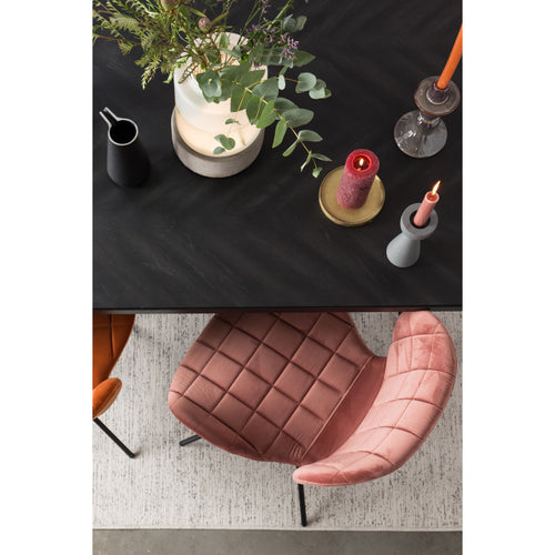 Zuiver OMG Velvet Eetkamerstoelen  Roze - Set van 2