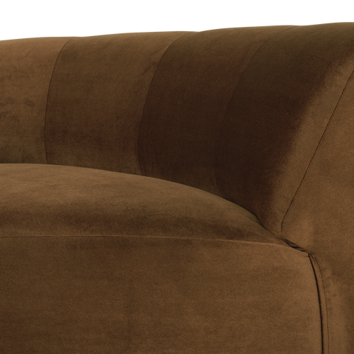 WOOOD hoekelement rond Mojo Base - Velvet - Honinggeel - 74x110x110