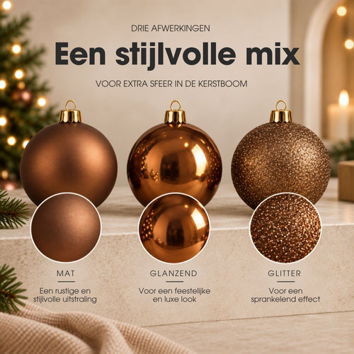 Mica Decorations Kerstballenset Zilver 27 Stuks Ø8 cm - Onbreekbare Kerstballen van Gerecycled Polystyreen - Stevige Kerstversiering met Mat en