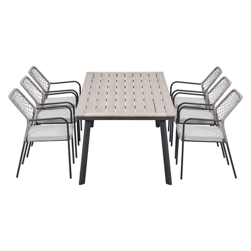 Garden Impressions Tuinset Ross sand 7-delig - Penedo tuintafel 230x100 cm
