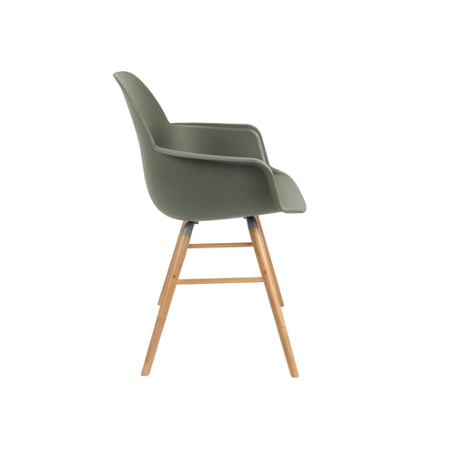 Zuiver Albert Kuip Eetkamerstoelen met armleuning Groen - Set van 2 - vtwonen shop