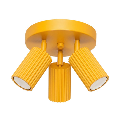 Sollux Lighting Plafondlamp KARBON 3P geel - 19,5x19,5x18cm