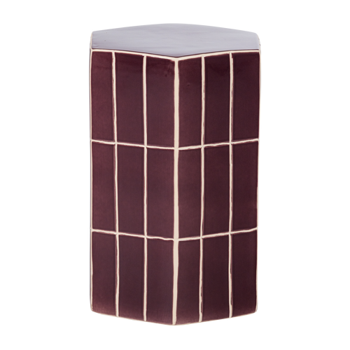 WOOOD decoratieve bijzettafel Plu - Keramiek - Paars - 42x30x26