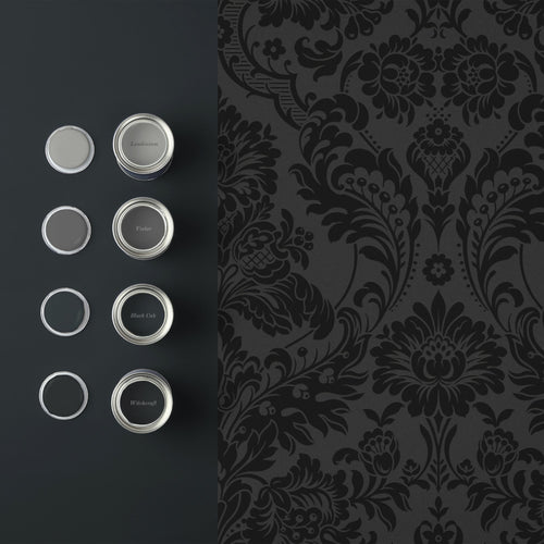 Graham & Brown Vliesbehang - Gothic Damask Flock Noir - 10mx52cm - vtwonen shop