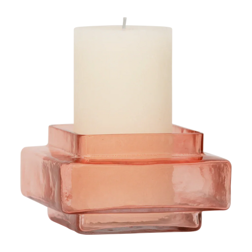 Urban Nature Culture theelichthouder XL Isla Quartz Pink Quartz Pink - 11.8x11.8x6.5cm