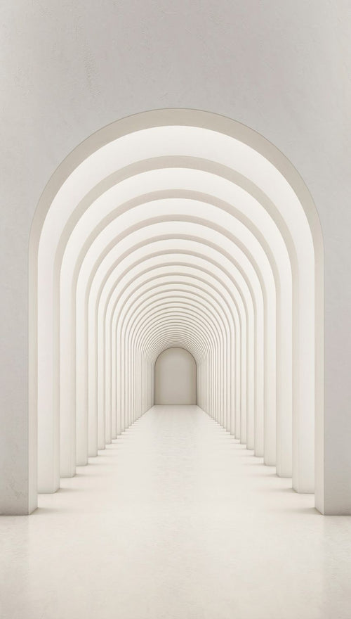 One Wall one Role fotobehang 3D-motief wit en grijs - 159 x 280 cm - AS-382821 - vtwonen shop