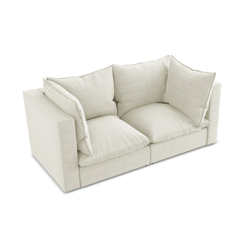 LaMiaSofa Tweezits modulaire bank Ravenna - bouclé - zand - 180x90x77
