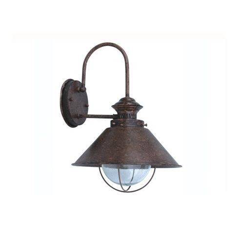 Faro Nautica-G - 1 Light Outdoor Large Dome Wandlamp Roestbruin, E27