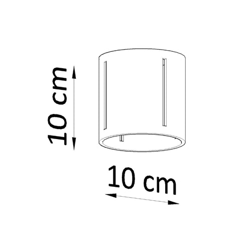 Sollux Lighting Plafondlamp INEZ wit - 10x10x10cm