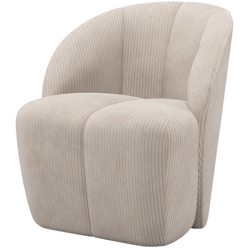 WOOOD draaifauteuil Mojo - Ribstof - Ecru - 75x68x77 - vtwonen shop