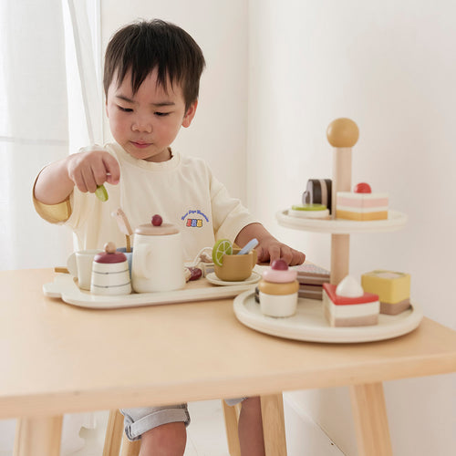 Petite Amélie Hölzernes Teeservice - 19 delig - Noisette - vtwonen shop