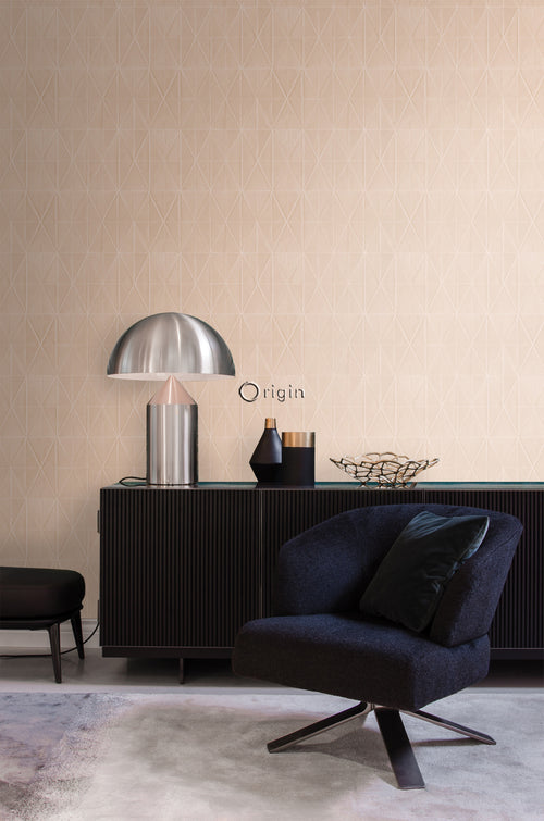 Origin Wallcoverings behang grafische vorm glanzend brons - 53 cm x 10,05 m - 347231 - vtwonen shop