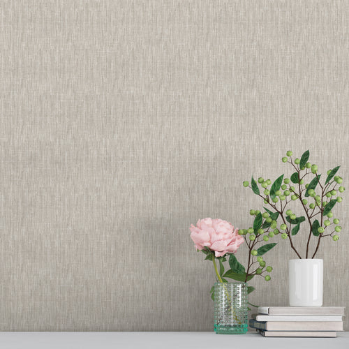 Sanders & Sanders behang linnenstructuur beige - 53 cm x 10 m - 640209 - vtwonen shop