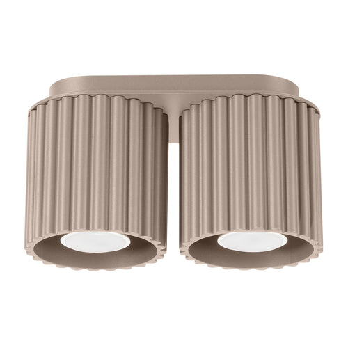 Sollux Lighting Plafondlamp AURA 2 taupe GU10 - 21x10x12cm