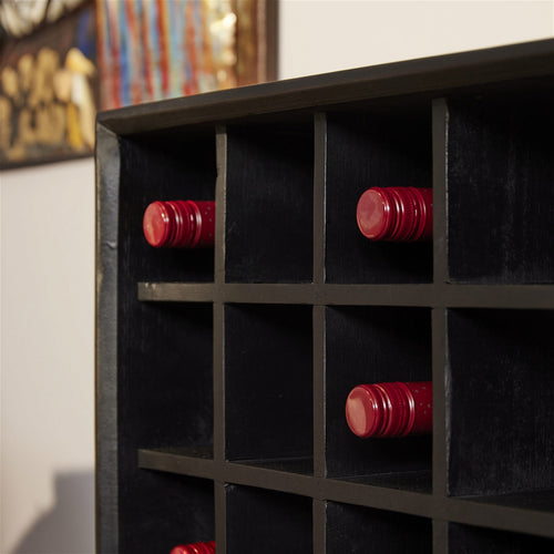 StarFurn Wijnkast Madison - Zwart Hout - 55x35x90cm - vtwonen shop