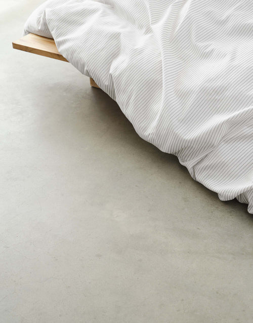 Marc O'Polo Classic fine stripe dekbedovertrek - Lits-Jumeaux XL – 260x200/220 cm - Grey mist