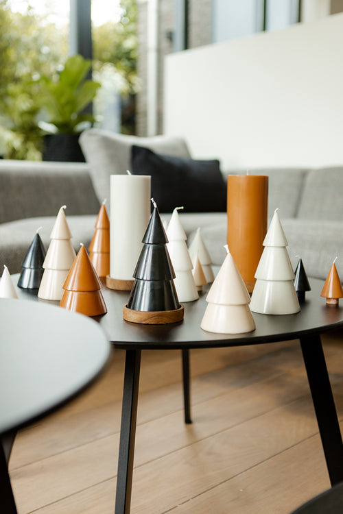 Originalhome dennenboom kaars - lichtgrijs -  L - vtwonen shop