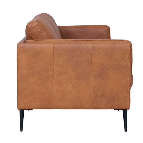 Furnhouse 3-zitsbank Valencia - Cognacbruin - Leer - 88x220x101