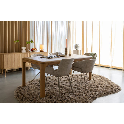 Zuiver Brit Eetkamerstoelen Armleuning Beige - Set van 2