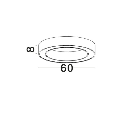 Nova Luce MORBIDO Morvido Geïntegreerde LED Plafondlamp (Semi-Fut) Zandzwart Dimbaar LED 48W 3730lm 2700-4000K Kleurtemperatuur Afstandsbediening