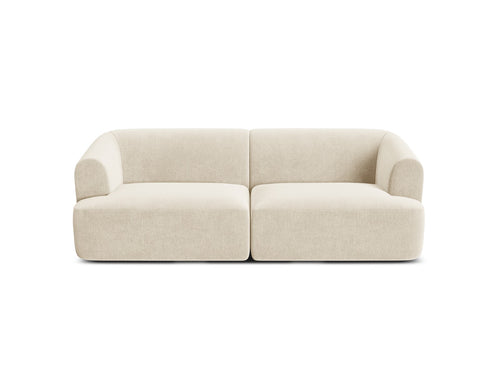 Cosmopolitan Design Modulaire bank Campi 3-zits, flueel lichtbeige - 90x220x70cm