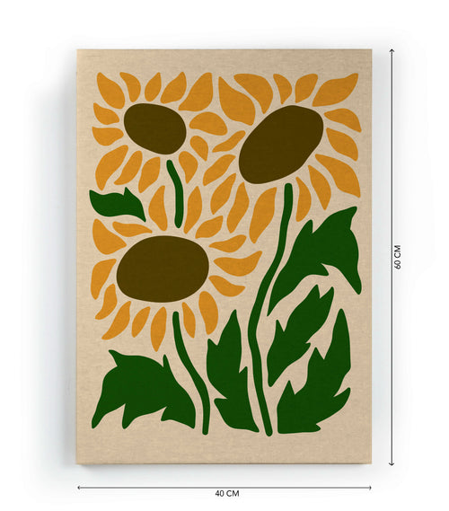 Canvas 60x40 Zonnebloemen