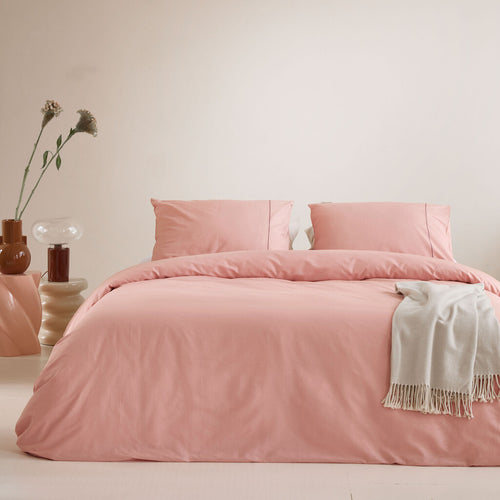 Walra - Dekbedovertrek Remade Uni Essence - 200x220 cm - Roze