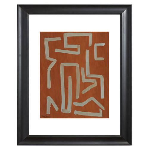Catchii poster Geometric Lines Orange - meerkleurig - 297x210 cm
