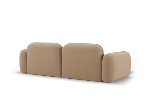 Cosmopolitan Design Modulaire hoekbank links Sydney 3-zits, flueel, zand - 165x230x70cm