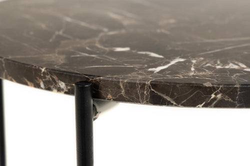 Rebellenclub Bijzettafel Kosta - Ø42 cm - Bruin