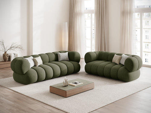Cosmopolitan Design Bank Koge 3-zits, chenille groente - 95x210x70cm