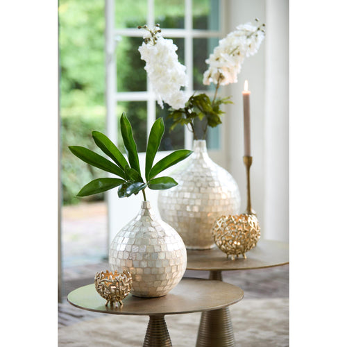 Light & Living vaas Elorza - wit - Ø22cm