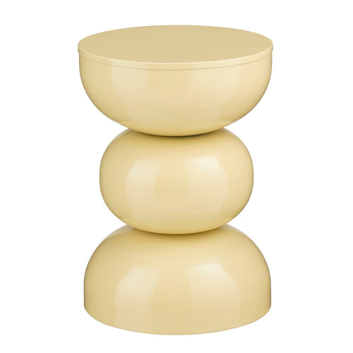 Mica Decorations Luna Bijzettafel - H46 x Ø32 cm - IJzer - Beige - vtwonen shop