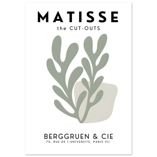 Artfulprints Poster met Lijst Matisse – Whispers of a flower   - 30x40 cm - Grijs