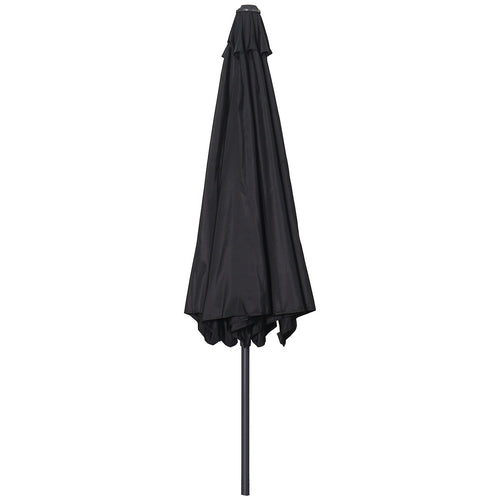 Garden Impressions stokparasol Lotus zwart Ø300 cm met Eureka voet en hoes