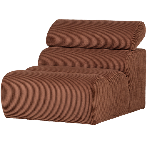 WOOOD 1-zits element bank Novi - Ribstof - Terra - 86x82x113