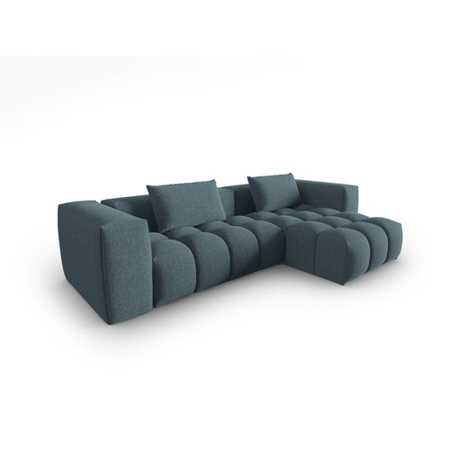 Cosmopolitan Design - Modulaire hoekbank rechts Verona 3-zits, structurele stof lichtblauw - 145x260x70cm