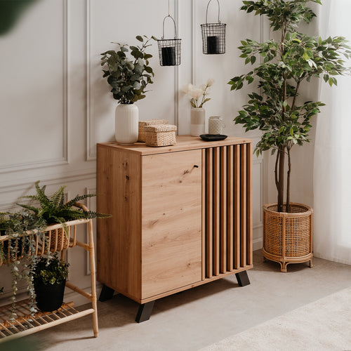 Calicosy - LUBLIN Dressoir 2 deuren - Licht hout - 40x80x85 cm