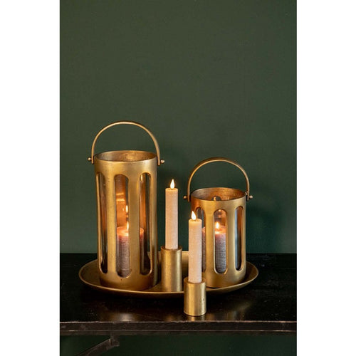 Home Society LED Kaars XL - greige - was/kunststof - ∅ 3,5 cm / H 20,5 cm - set van 2 - vtwonen shop