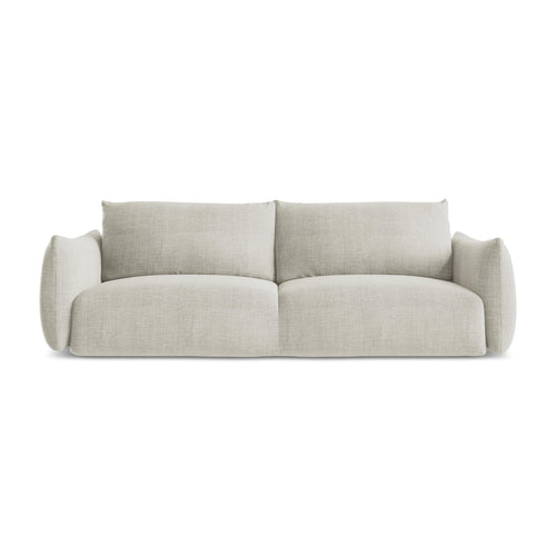 LaMiaSofa 3-zits slaapbank Savona - textuurstof - lichtbeige - 230x105x90