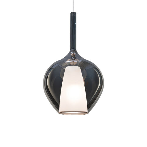 Ideal Lux KALIQUE 28 cm koepelvormige hanglamp voor plafond, rookkleurig, 1x E27