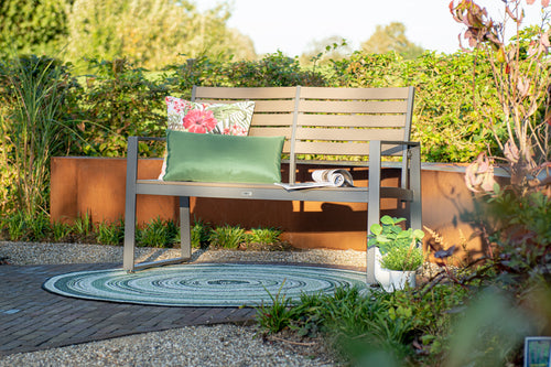 Detroit parkbank - aluminium - polywood - 122 cm