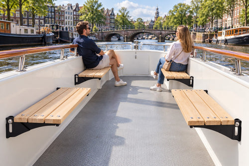 MaximaVida opklapbare gevelbank Jordaan 150 cm- FSC essenhout