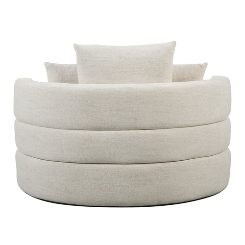 DÉJA Living Loveseat Miles - Beige Stof - Ø124x84cm - vtwonen shop