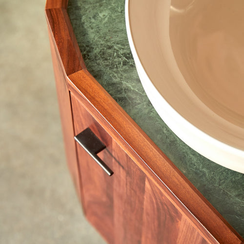 Tikamoon Wastafelkast van massief palissander en marmer 80 cm - Bruin - vtwonen shop