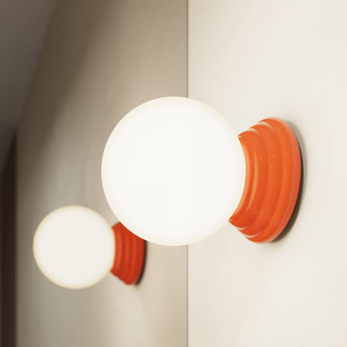 Sollux Lighting Wandlamp ZORI perzik IP44 - 12x16x12cm