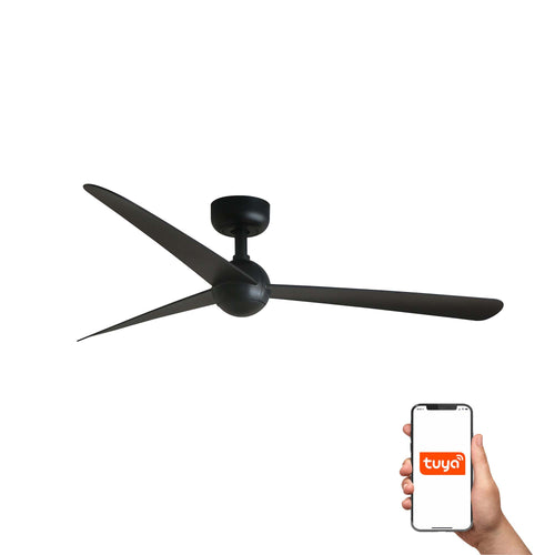 Faro Sfera Middelgrote plafondventilator met 3 bladen, matzwart, Tuya Smart System