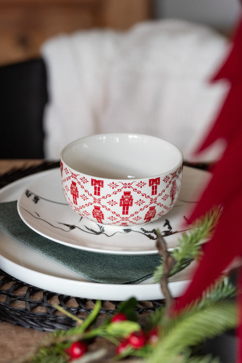 J-Line bord - keramiek - zwart/wit - giftbox van 4 stuks - vtwonen shop