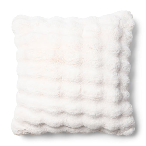 Rivièra Maison Meaux Faux Fur Pillow Cover 60x60 - Polyester - Wit - vtwonen shop